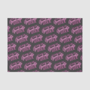 Class of 2024 Graduate Neon Pink Script  Tissue Paper