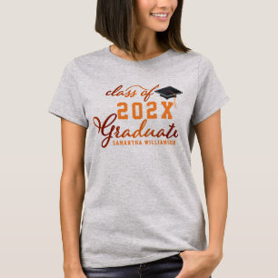 Class of 2024 Graduate Orange Graduation T-Shirt