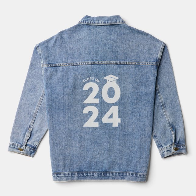 Class of 2024 Graduation design Denim Jacket (Back)