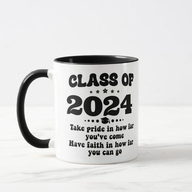 Class of 2024 Graduation Gifts Personalized Mug (Left)