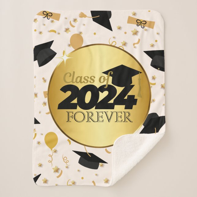 Class of 2024 Graduation Keepsake Blanket  (Front)