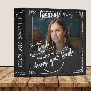 Class Of 2024 Graduation Photo Memories Chalkboard Binder