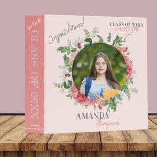 Class Of 2024 Inspirational Quote Photo Graduation Binder