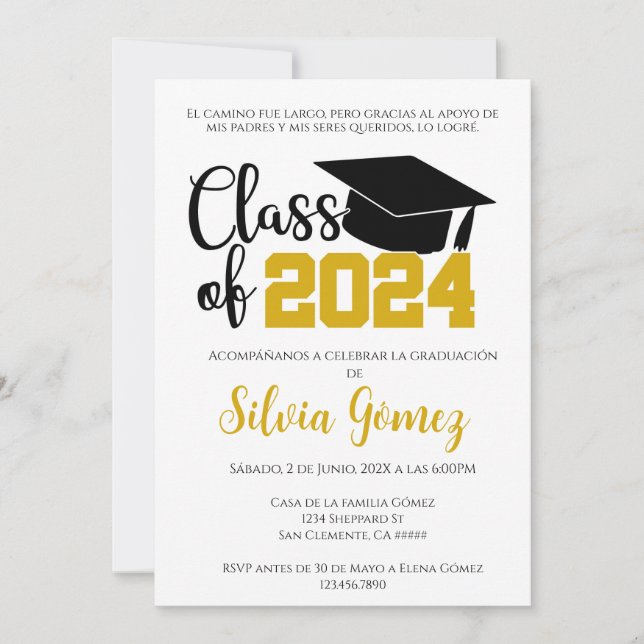 Class of 2024 invite (Front)