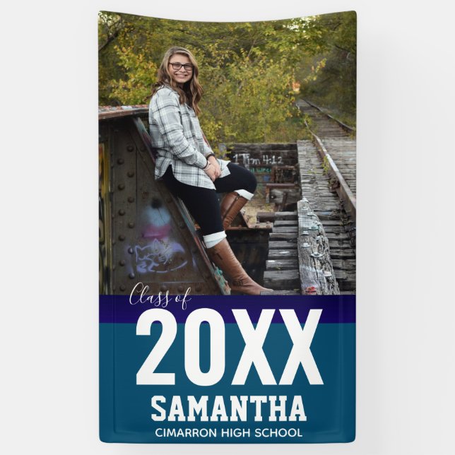 Class of 2024 Large Photo Graduation Party Banner (Vertical)