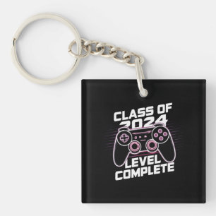 Class Of 2024 Level Complete Senior Graduation Keychain