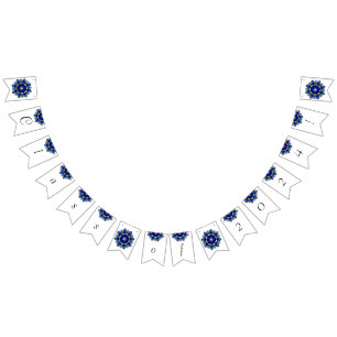 Class of 2024! Mandala in dark blue Bunting Flags