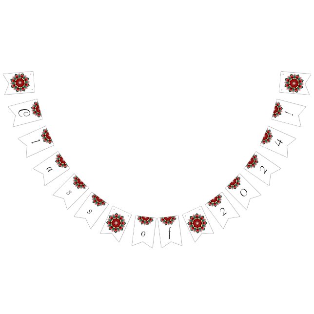 Class of 2024! Mandala in red Bunting Flags (All)