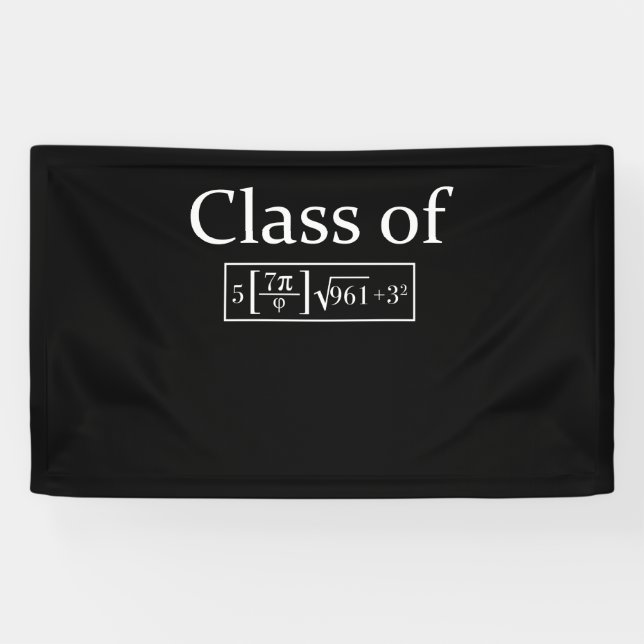Class of 2024 Math Geek Pi 8th Grade Graduation Banner (Horizontal)