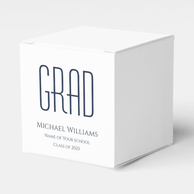 Class of 2024 Minimalist Graduation Party  Favor Box (Front Side)