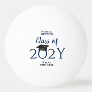 Class of 2024 Minimalist Typography Graduation Ping Pong Ball