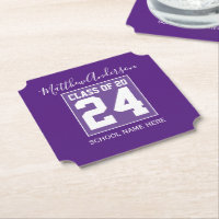 Class of 2024 Modern Royal Purple Graduation Party