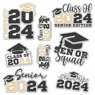 Class of 2024 Multi Pack Custom-Cut Vinyl Sticker