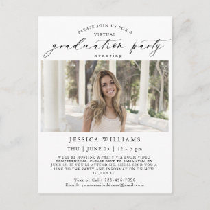 Class of 2024 Photo VIRTUAL Graduation Party Postcard