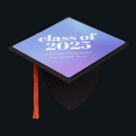 Class of 2024 Retro Purple Gradient Personalized  Graduation Cap Topper<br><div class="desc">Class of 2024 Retro Purple Gradient Personalized Graduation Cap Topper</div>