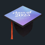 Class of 2024 Retro Purple Gradient Personalized  Graduation Cap Topper<br><div class="desc">Class of 2024 Retro Purple Gradient Personalized Graduation Cap Topper</div>