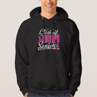 Class Of 2024 Senior 24 Girls Women Funny Graduati Hoodie