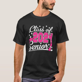 Class Of 2024 Senior 24 Girls Women Funny Graduati T-Shirt