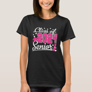 Class Of 2024 Senior 24 Girls Women Funny Graduati T-Shirt
