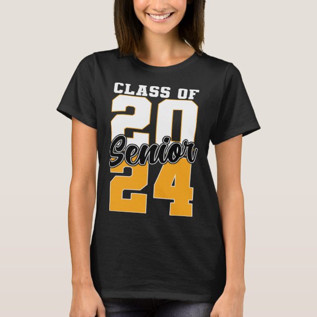 Class of 2024 Senior 24 Grad Graduation T-Shirt (Front)