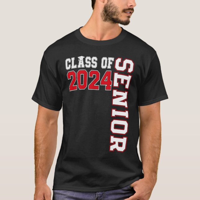 Class of 2024 Senior 24 High School Graduation Par T-Shirt (Front)
