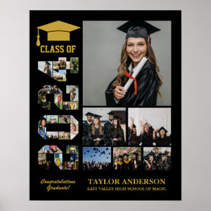 Class of 2024 Senior Graduation Day Photo Collage Poster