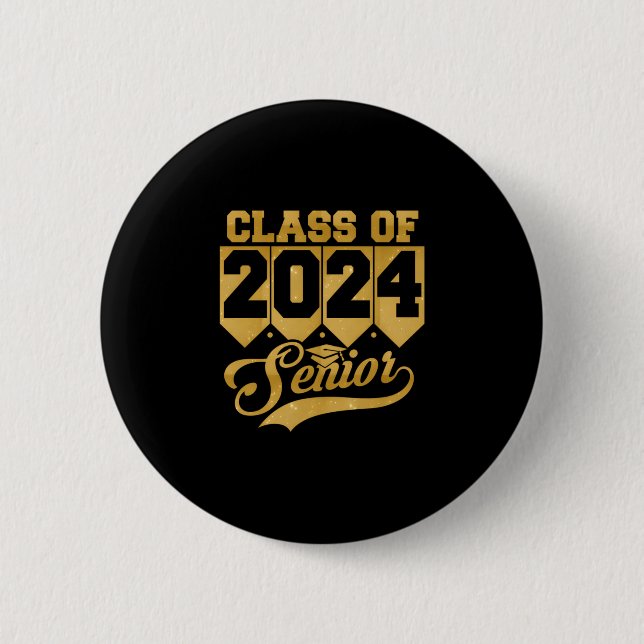 Class Of 2024 Senior High School 2 Inch Round Button (Front)