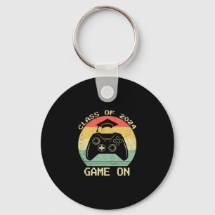 Class Of 2024 Senior Video Gamer Game On Graduatio Keychain