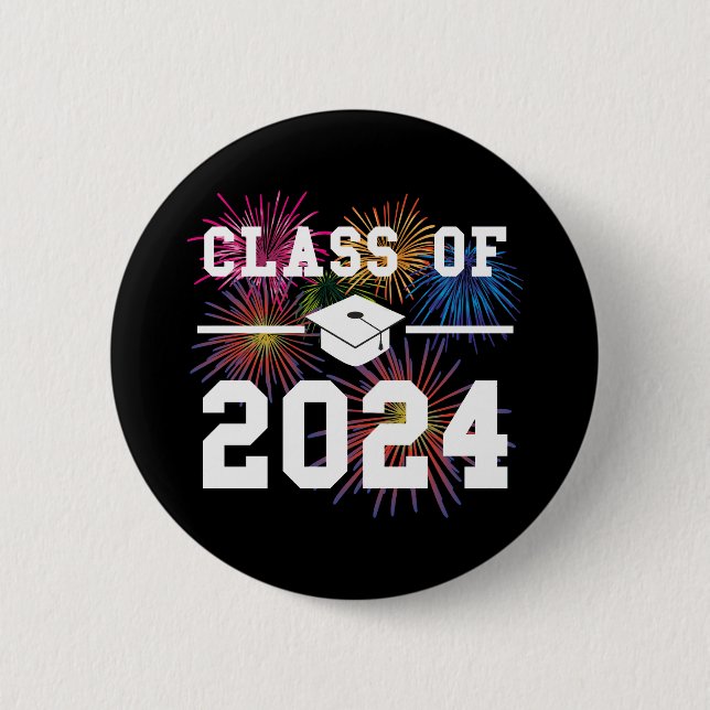 Class Of 2024 Senior Year 2 Inch Round Button (Front)