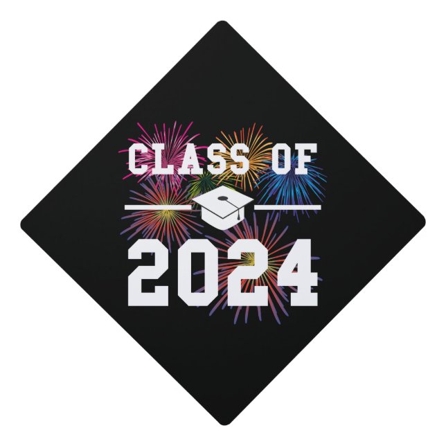 Class Of 2024 Senior Year Graduation Cap Topper (Front)