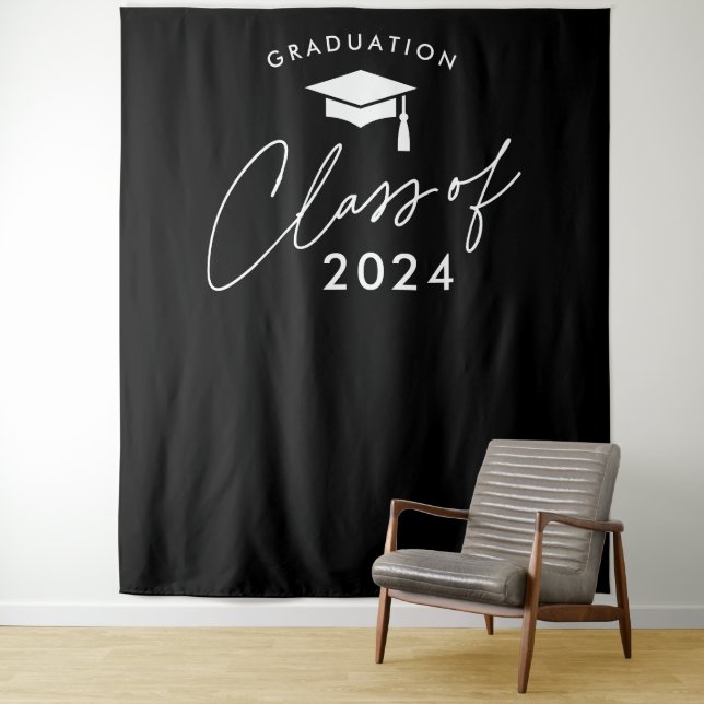 Class of 2024 Simple Graduation Tapestry (In Situ)