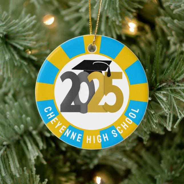 Class of 2025 (Add Name) Graduation Ceramic Ornament (Tree)