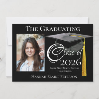 Class of 2025 Black Graduation Announcement