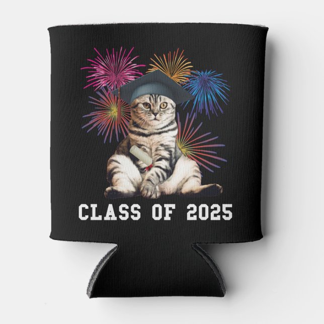 Class of 2025 Cat Lover Can Cooler (Front)