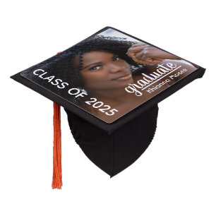 Class of 2025 Chic Modern Photo Graduation  Graduation Cap Topper