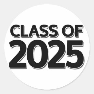 Class of 2025 classic round sticker