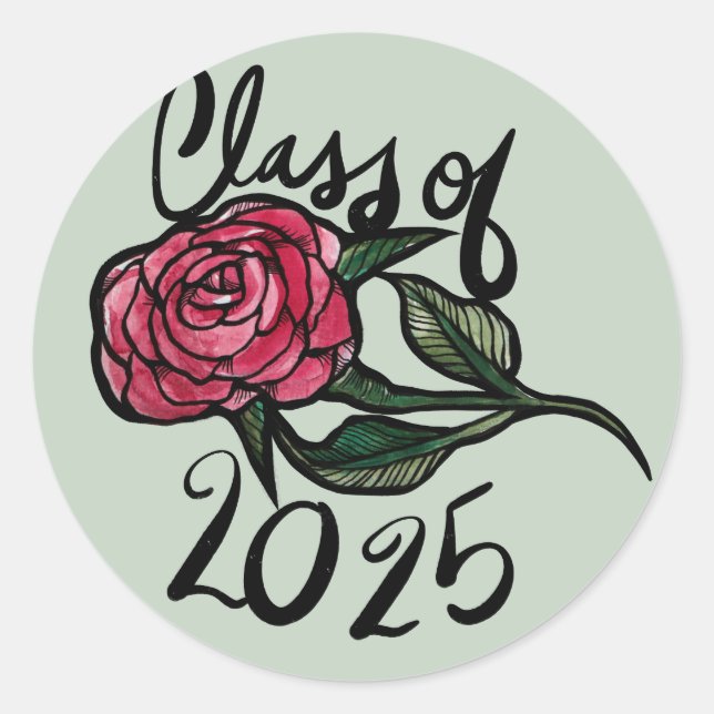 Class of 2025                                      classic round sticker (Front)