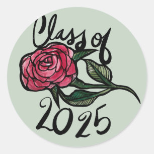 Class of 2025                                      classic round sticker
