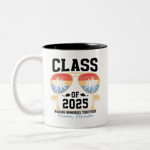Class of 2025 Custom Graduation Trip Group  Two-Tone Coffee Mug