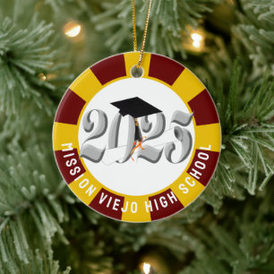 Class of 2025 Custom Photo Graduation Ceramic Ornament
