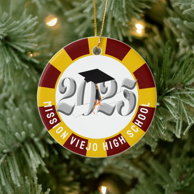 Class of 2025 Custom Photo Graduation Ceramic Ornament (Tree)