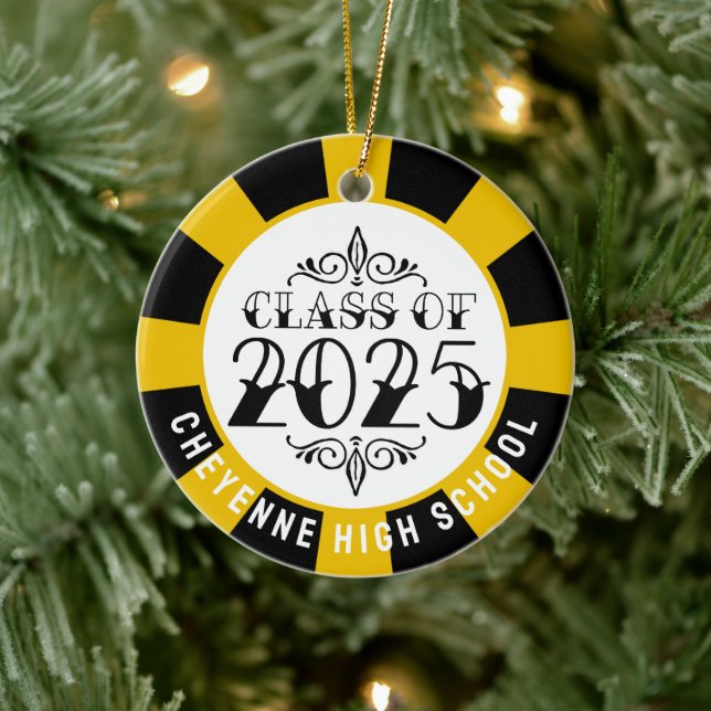 Class of 2025 Custom Photo Graduation Ceramic Ornament (Tree)