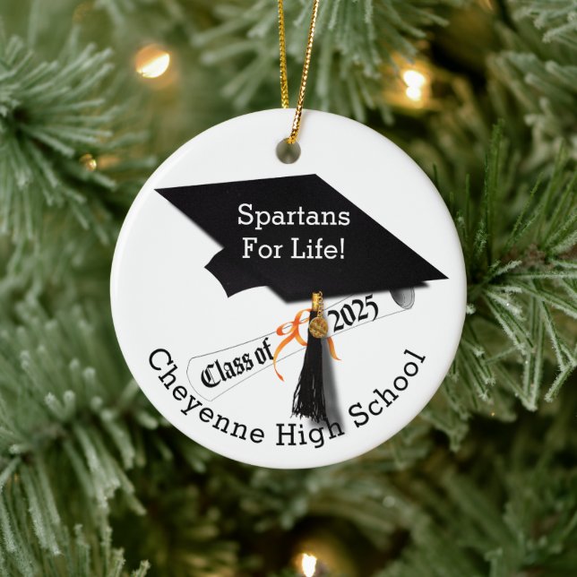 Class of 2025 Custom Photo Graduation Ceramic Ornament (Tree)