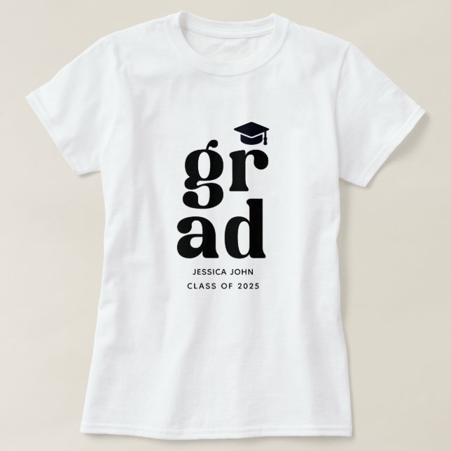 class of 2025 grad Graduation Ceremony party  T-Shirt (Design Front)