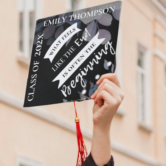 Class Of 2025 Grad Name Inspirational Quote Graduation Cap Topper (Class Of 2024 Grad Name Inspirational Quote Graduation Cap Topper)