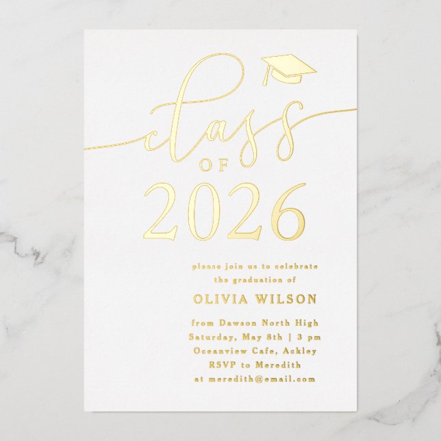 Class of 2025 Grad Party White Gold (Front)