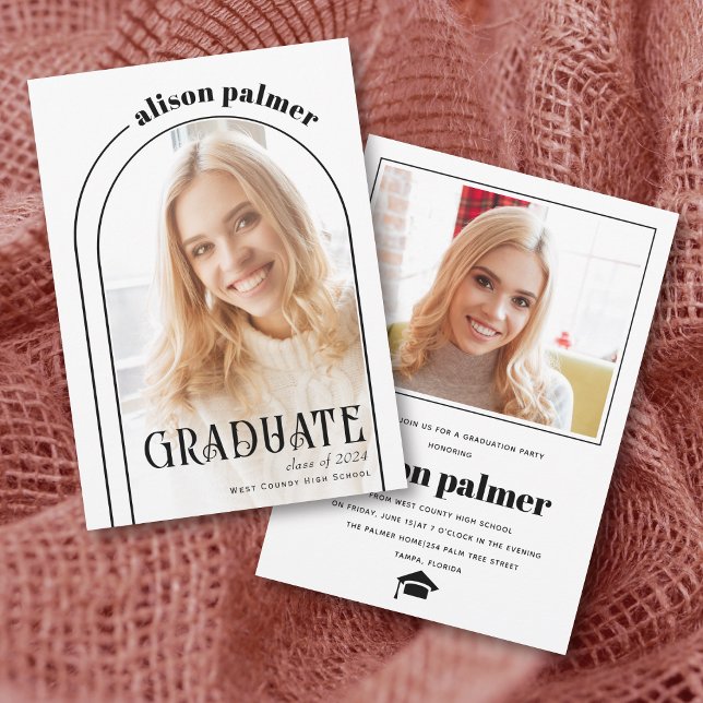 Class of 2025 GRADUATE arch photo Invitation (Creator Uploaded)