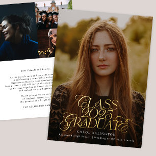 CLASS OF 2025 GRADUATE high school graduation GOLD