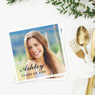 Class of 2025 Graduate Personalized Photo Napkin