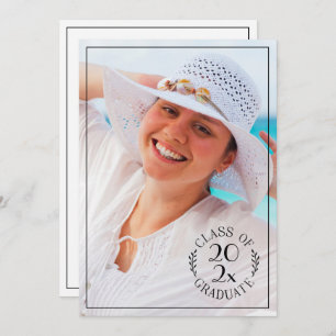 Class of 2025 Graduate Photo Modern Typography Announcement